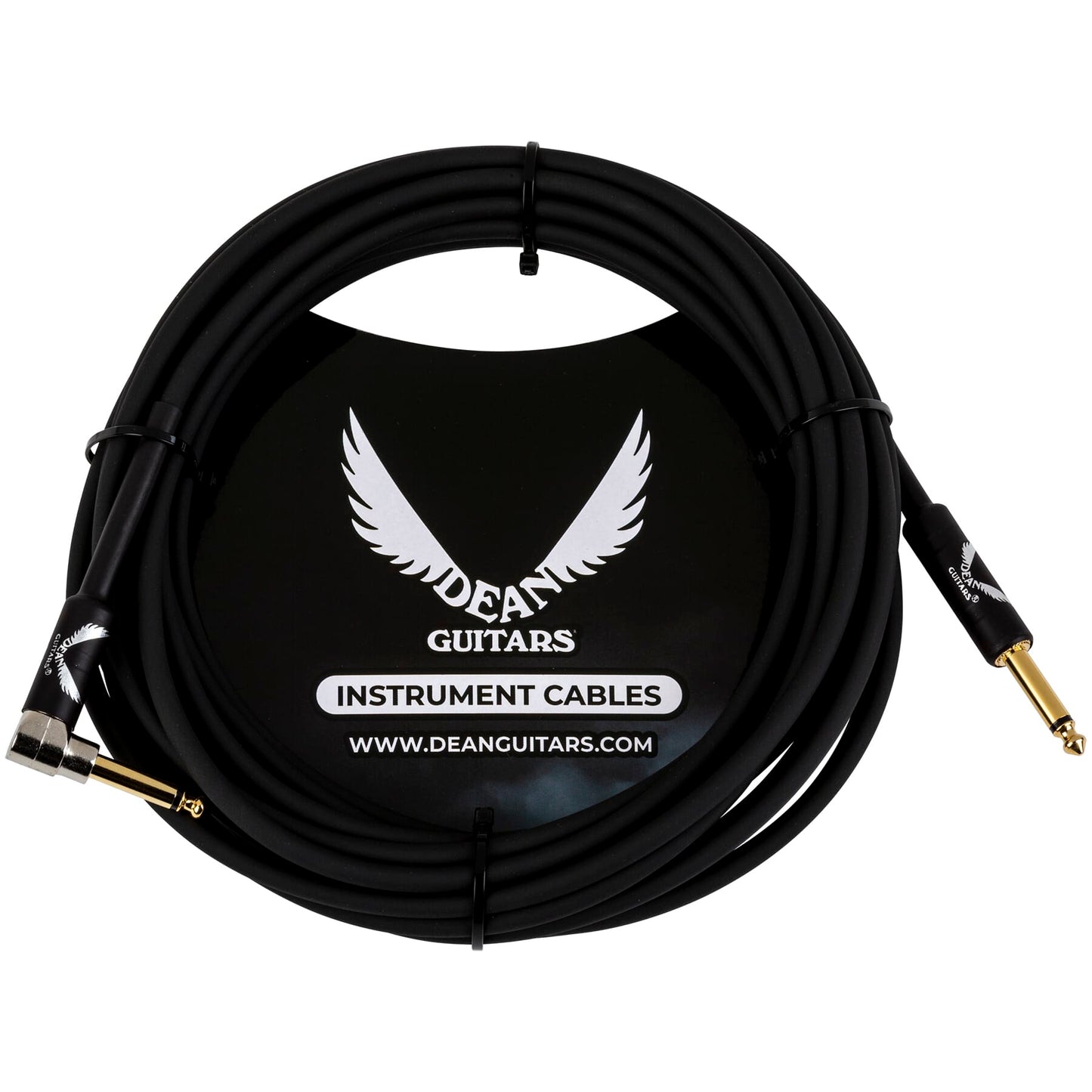 Dean Guitar Instrument Cable 25 foot Right Angle/Straight