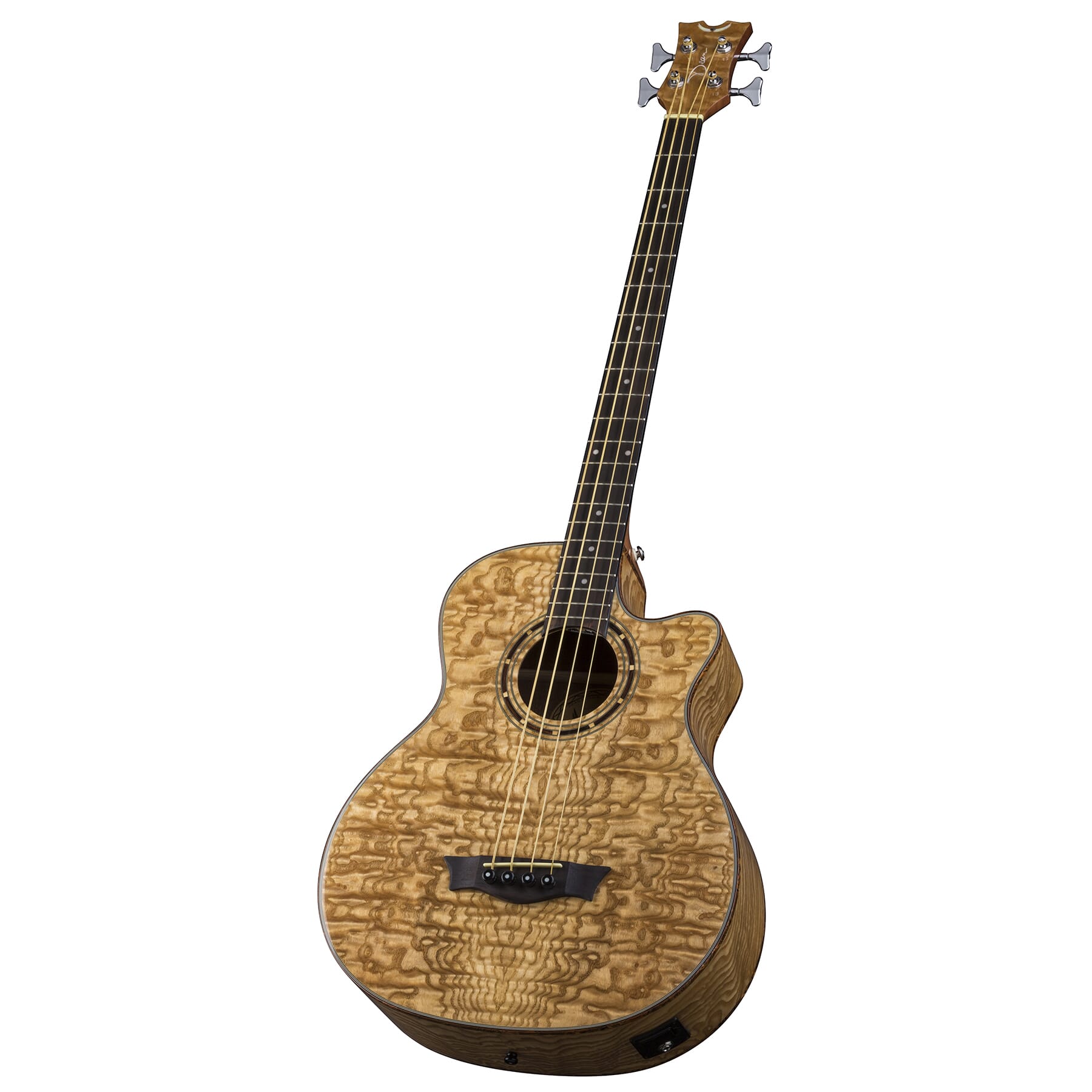 Exotica Quilt Ash A/E Bass GN – Dean Guitars