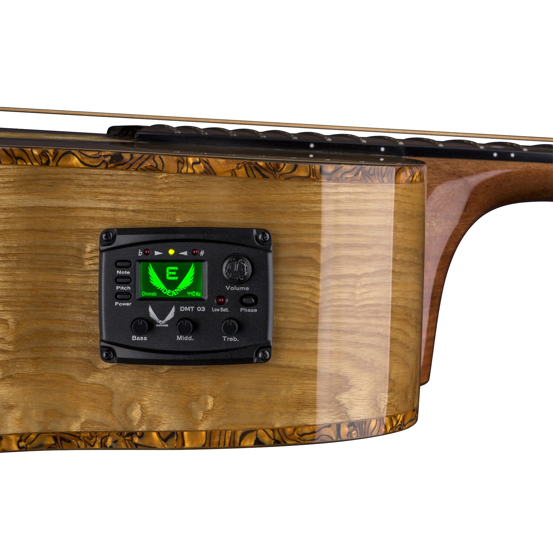 Exotica Quilt Ash A/E GN Lefty – Dean Guitars
