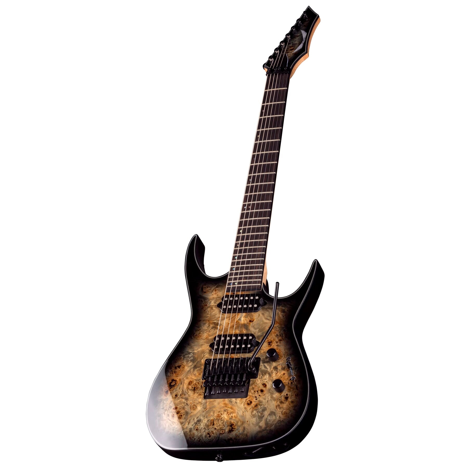 Exile Select 7 Floyd Fluence Natural Black Burst – Dean Guitars