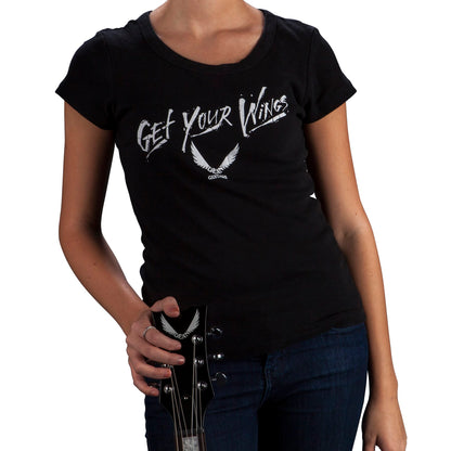 Shirt: Ladies Scoop Get your Wings Med