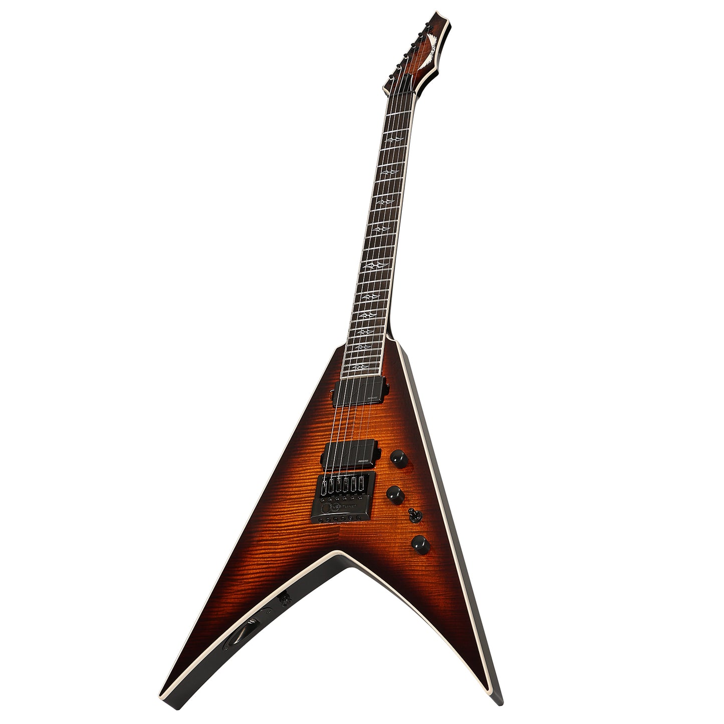 USA Vengeance Evertune Fluence Flame Top Tiger Eye Burst