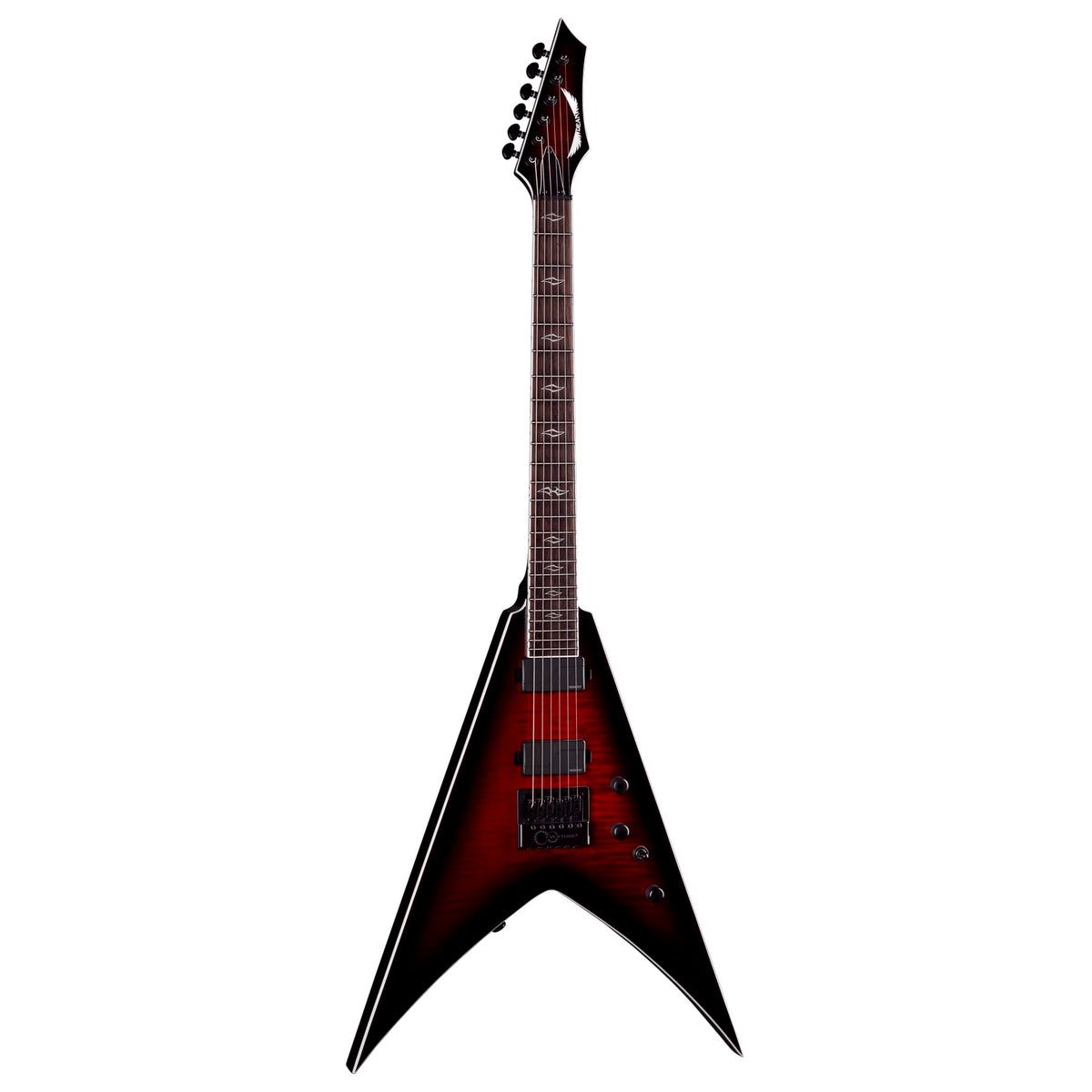 Dean Vengeance Select Evertune Fluence in Black Cherry Burst, the replacement for the Dean V